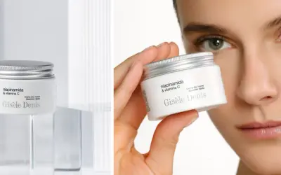 Crema Giséle Denis con niacinamida y vitamina C, ideal para día y noche. Piel radiante.