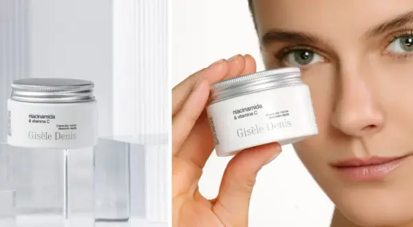 Crema Giséle Denis con niacinamida y vitamina C, ideal para día y noche. Piel radiante.