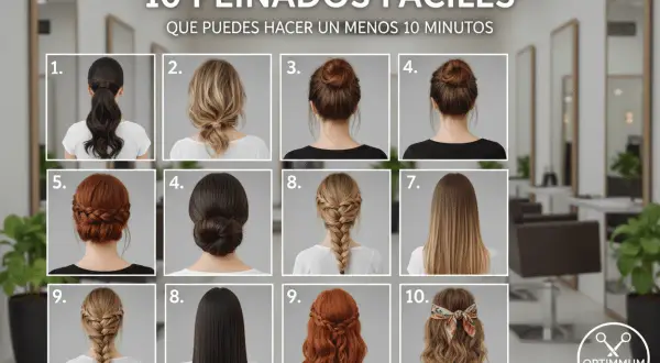 Diez peinados fáciles para hacer en menos de 10 minutos: coleta, moño bajo, moños altos, trenzas y más.